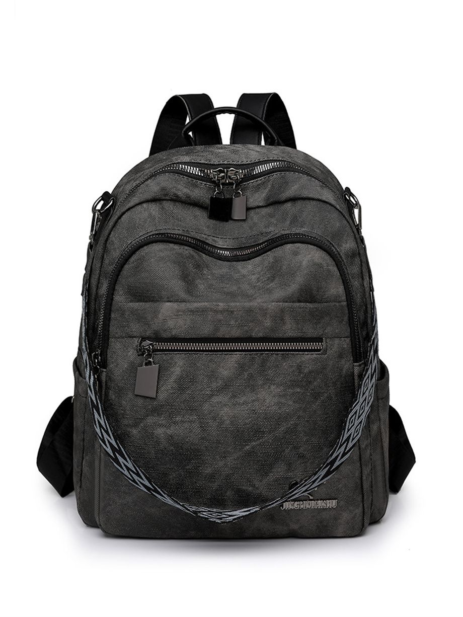 New Fashion PU Double Shoulder Backpack