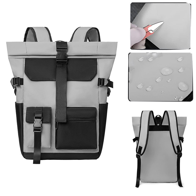 Unisex Durable Roll-cover Backpack