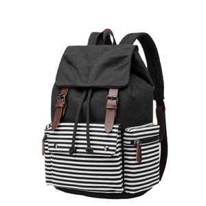 Canvas Color Matching Fashion Backpack