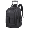Large Capacity Double Back Pull Rod Bag Men's Casual Outdoor Travel Backpack Oxford Cloth Backpack
