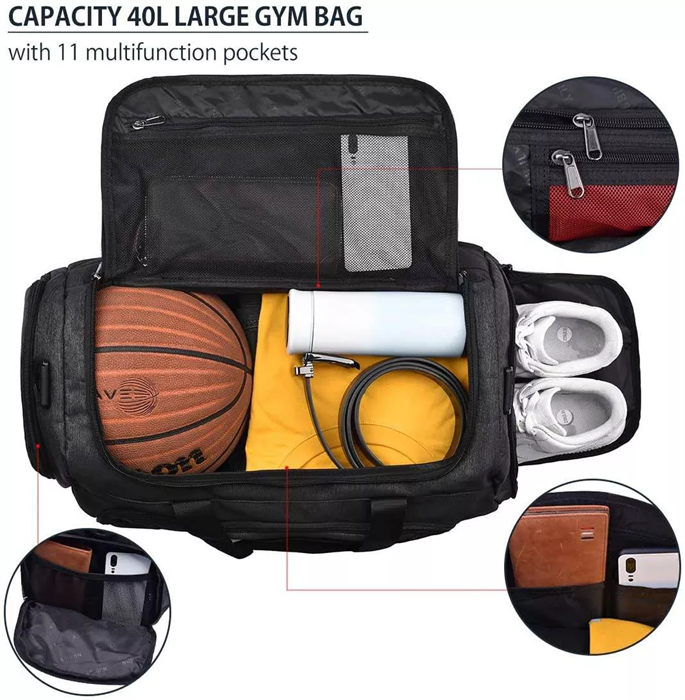 Elegant Multi-Compartment Duffle Bag