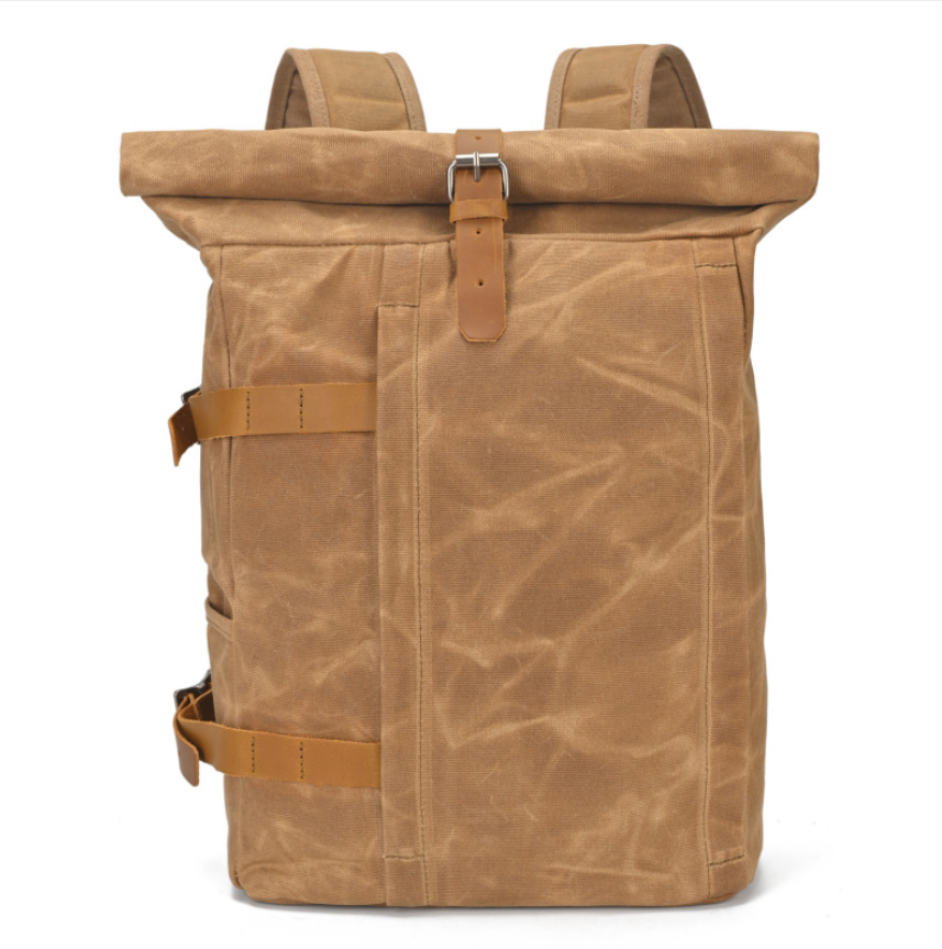 Vintage Rucksack with Roll Top