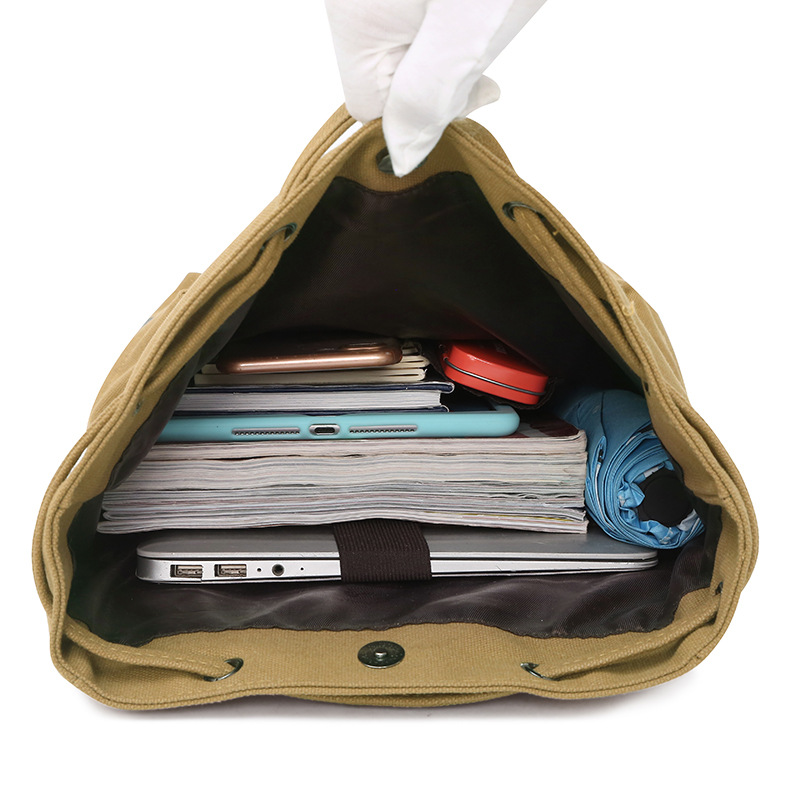 Flip-top Drawstring Backpack
