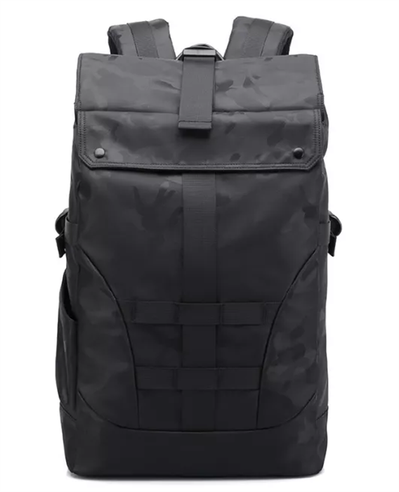 Black Camouflage Multi-Compartment Rugged Backpack