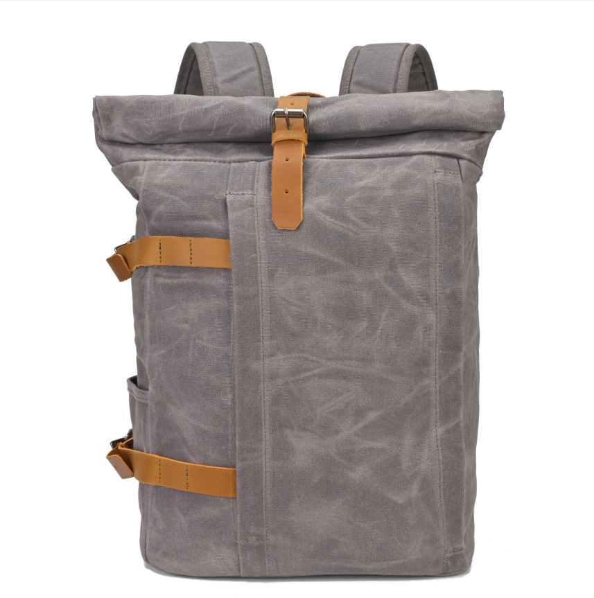 Vintage Rucksack with Roll Top
