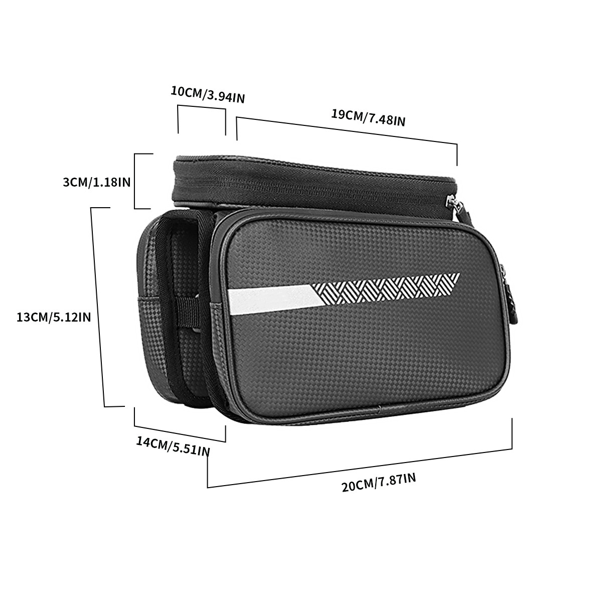 Mountain and Road Bike Front Beam Pouch - Cycling Phone Bag