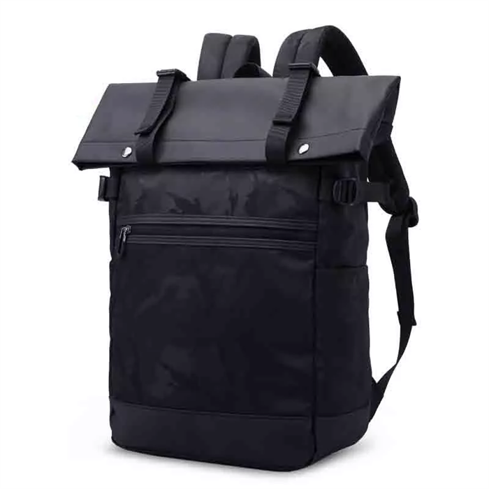 Black Camouflage Flap Backpack
