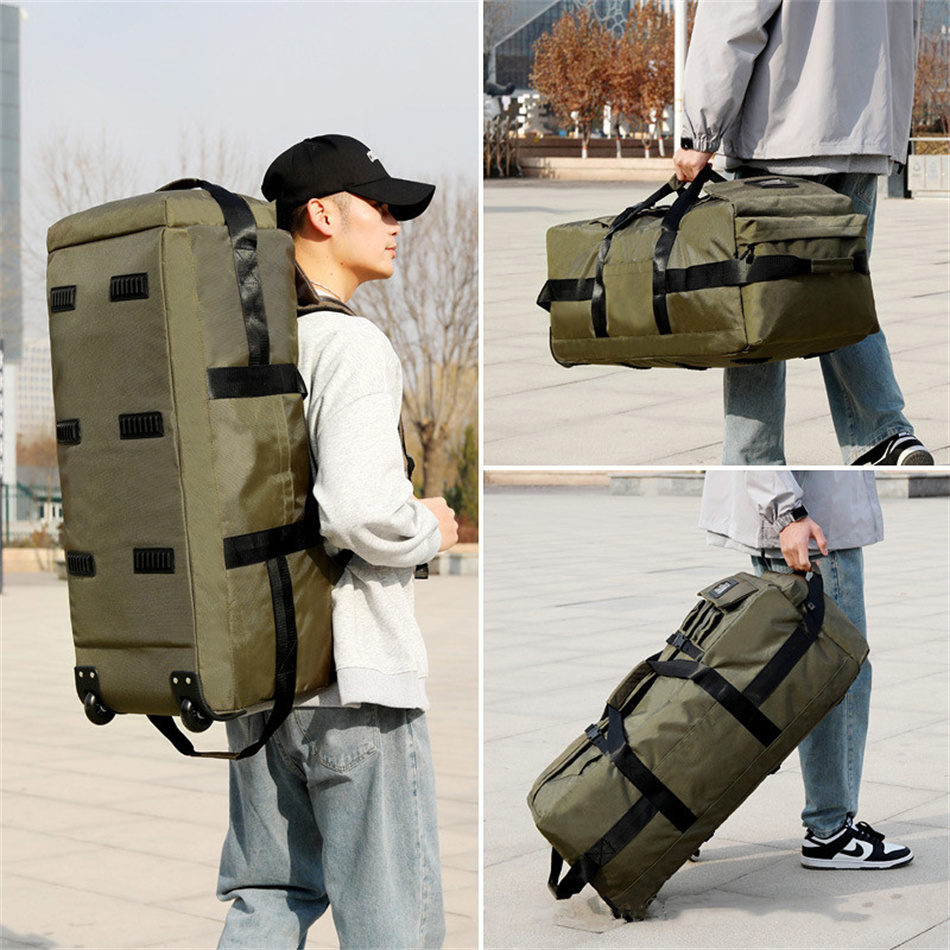 High Quality Waterproof Oxford Tow Bag Large Backpack Large Capacity Travel Bag Wheel Duffel Bag Checked Bag