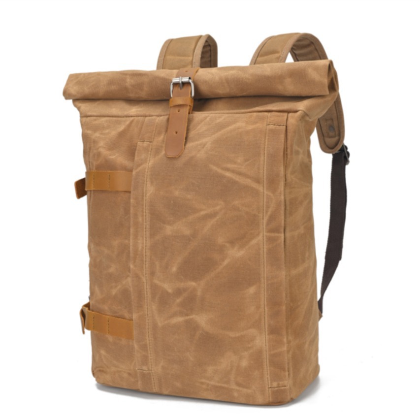 Vintage Rucksack with Roll Top