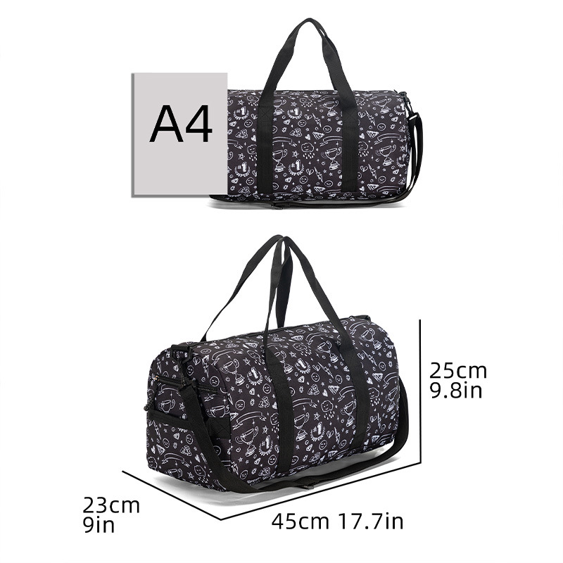 Simple Cartoon Printed Travel Bag