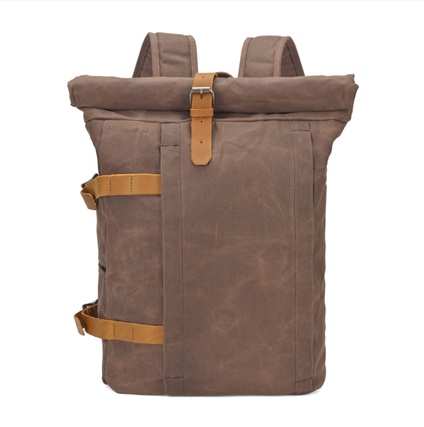 Vintage Rucksack with Roll Top