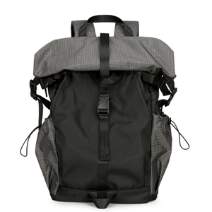 Fashion Backpack Men's Advanced Sense Folding Roll-up Backpack Outdoor Travel Backpack Casual Backpack Men