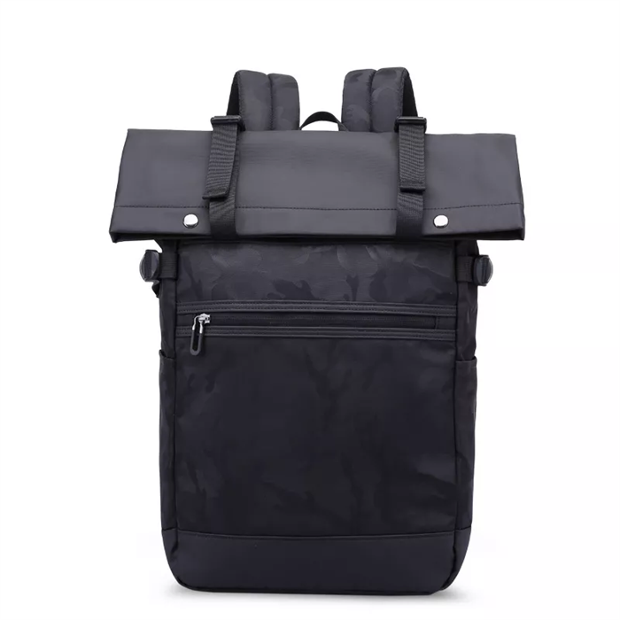 Black Camouflage Flap Backpack
