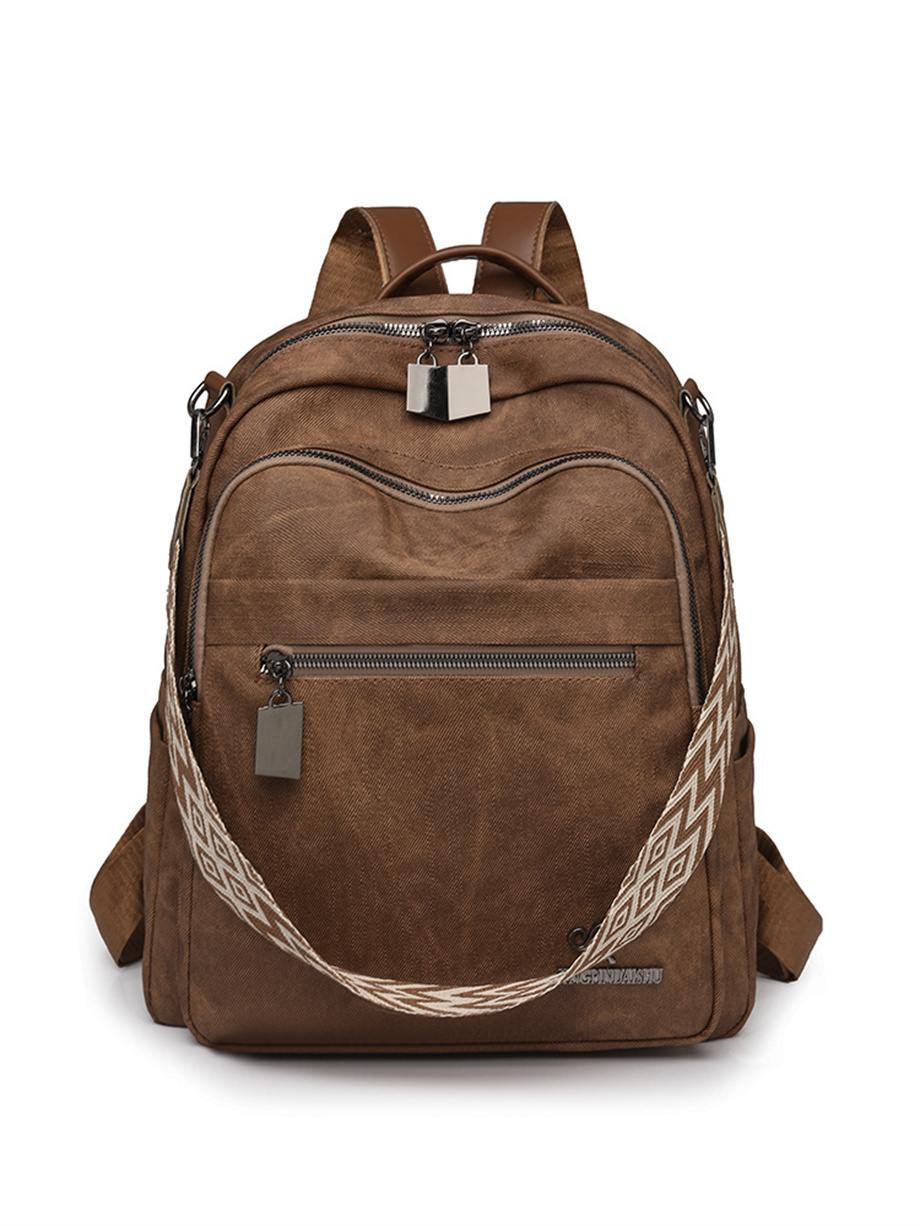 New Fashion PU Double Shoulder Backpack