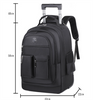 Large Capacity Double Back Pull Rod Bag Men's Casual Outdoor Travel Backpack Oxford Cloth Backpack