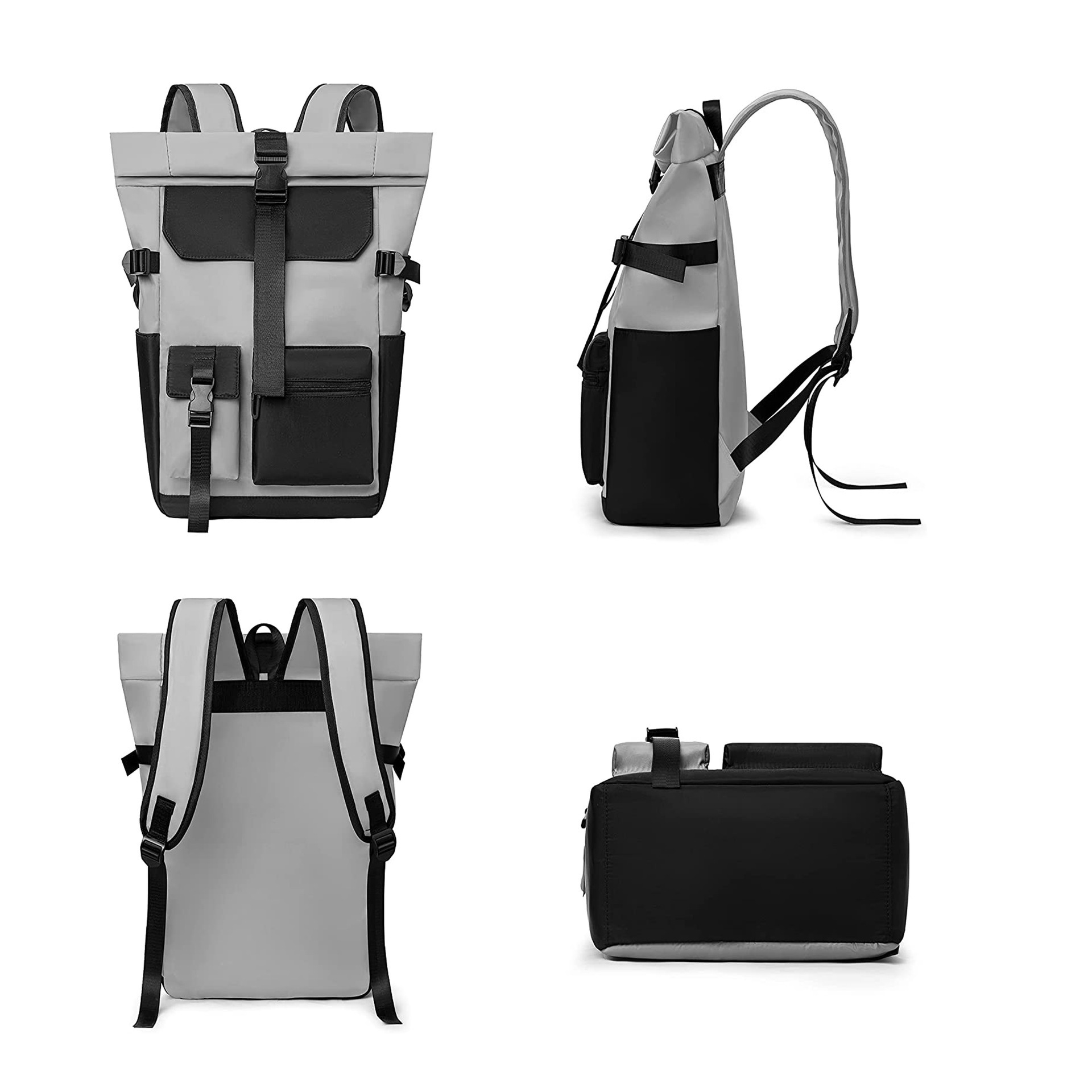 Unisex Durable Roll-cover Backpack
